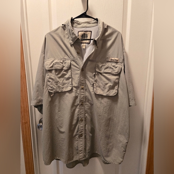 Tallwoods Elementwear Fishing Shirt Vented Short Sleeve Button Up XXL - Picture 1 of 7